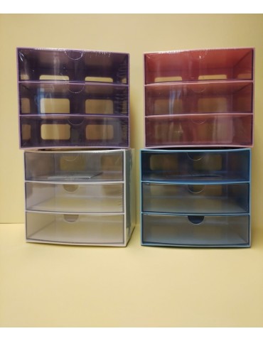 ORGANIZADOR 3 CAJONES CELESTE TAV02-52